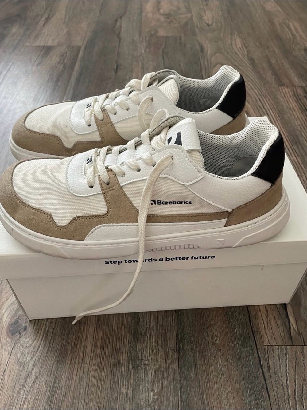 Barebarics Zing Barefoot Shoes, white and beige, 39